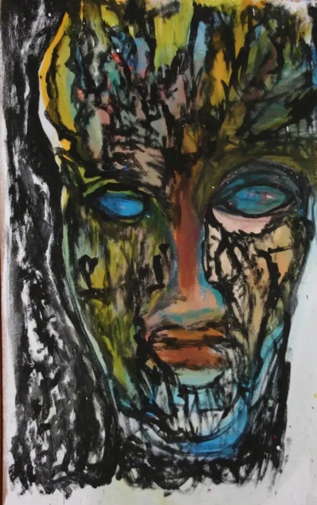 le tableau réalisé par un des artistes du mécénat que nous soutenons.